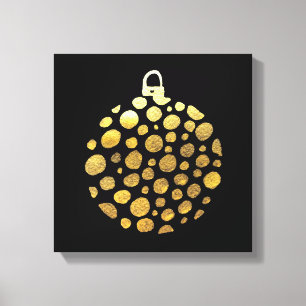 Goldbauble Weihnachtsglasur Leinwanddruck