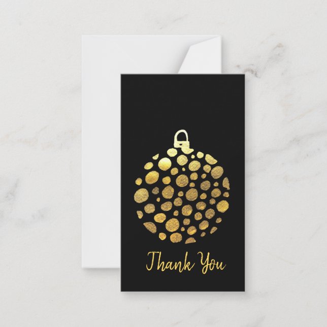 Goldbauble Weihnachtsglasur Mitteilungskarte (Vorderseite)