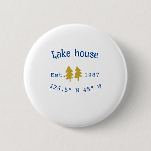 Goldbaum blaues Seehaus hinzufügen Koordinatenjahr Button
