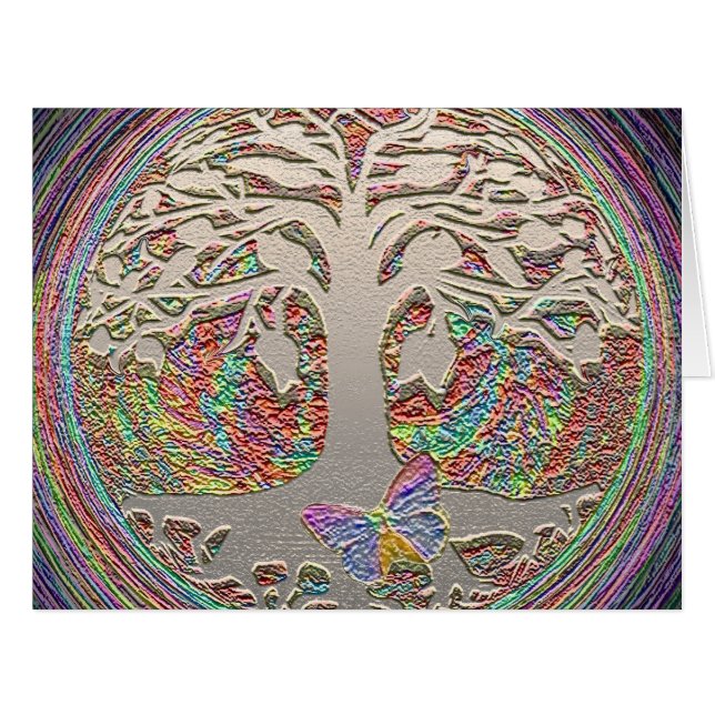 Goldbaum mit Schmetterling (Vorderseite (Horizontal))