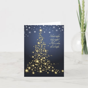 Goldbaum, Weihnachts-Carol-Weihnachtskarte Feiertagskarte