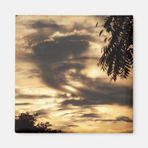 Goldbedeckter Sonnenaufgangsmagnet Magnet