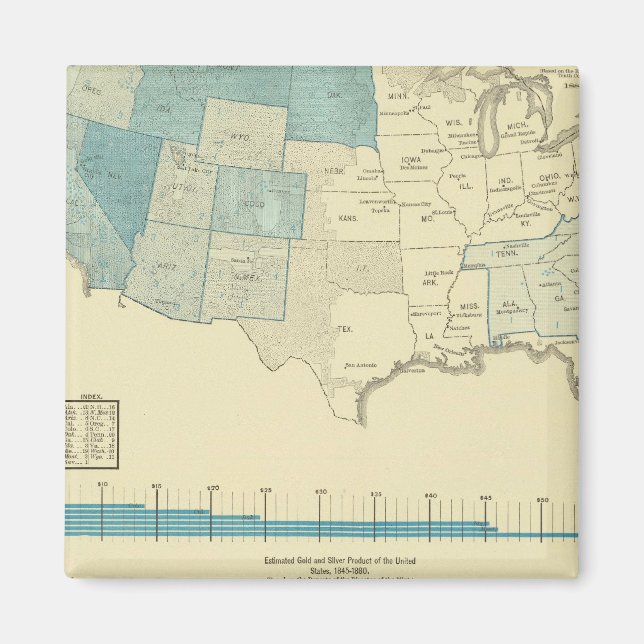 Goldbergbaugebiete Magnet (Vorne)