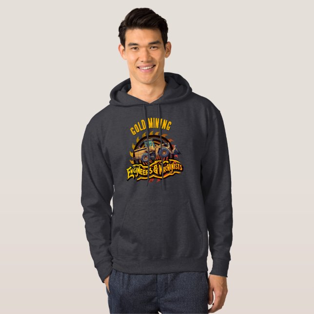 Goldbergbauingenieure und -maschinen hoodie (Vorne ganz)