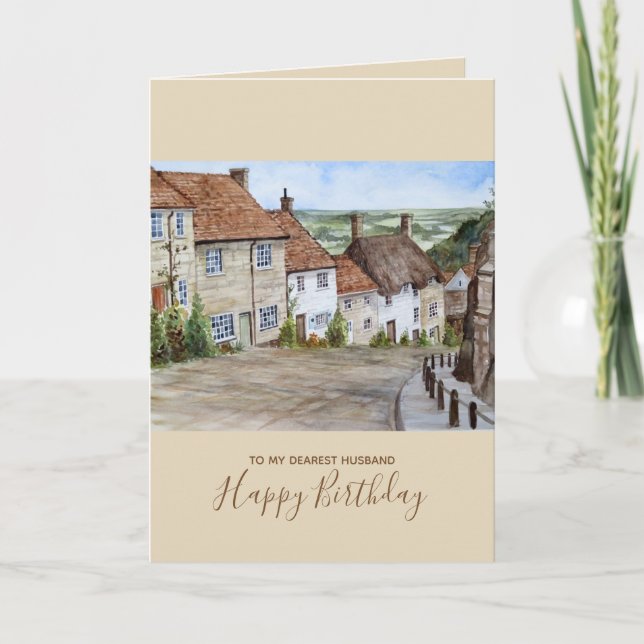 Goldberge, Shaftesbury, Aquarellmalerei Karte (Vorderseite)