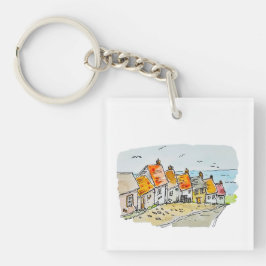 Goldberge, Shaftesbury Wasserfarbe Schlüsselanhänger