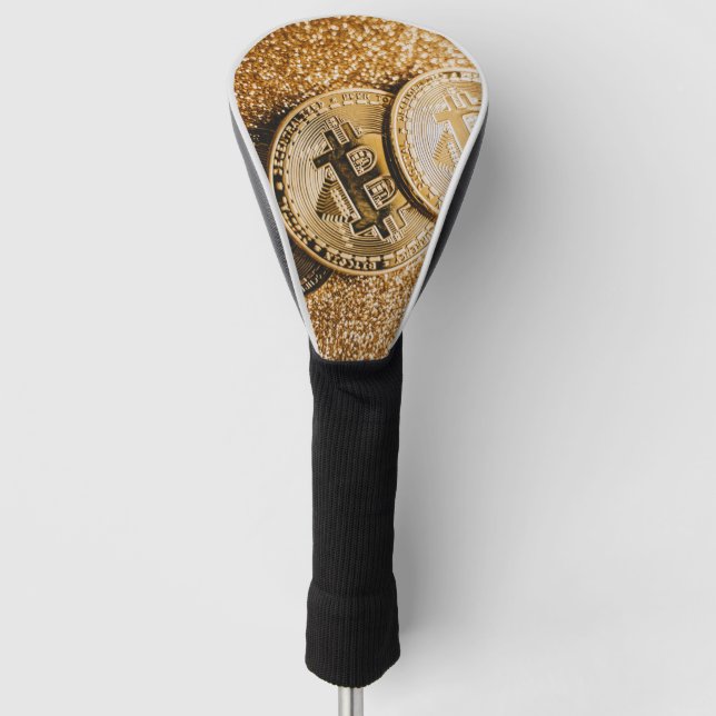 Goldbitcoin Golf Headcover (Vorderseite)