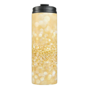 Goldblasen und Sand Thermosbecher