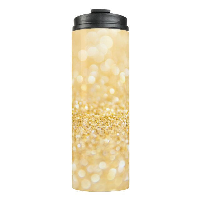 Goldblasen und Sand Thermosbecher (Vorderseite)