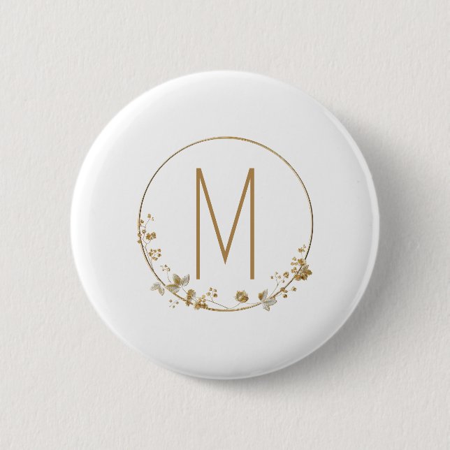 Goldblatt Kreis Minimalist Button (Vorderseite)