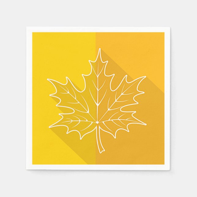 Goldblättriger Ahornleaf Serviette (Vorderseite)