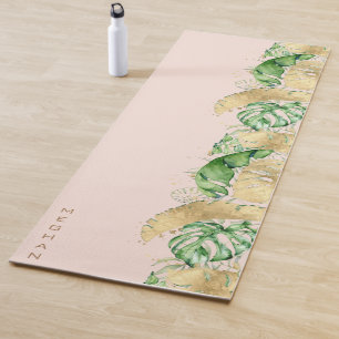 Goldblättriger Tropen Monogram Yoga Mat Yogamatte