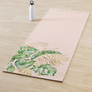 Goldblättriger Tropen Monogram Yoga Mat Yogamatte
