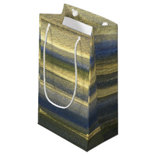 Goldblaue Linien - Maßgeschneiderter Geschenkbeute Kleine Geschenktüte