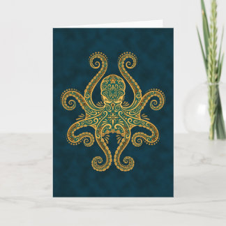 Goldblauer Kraken Karte