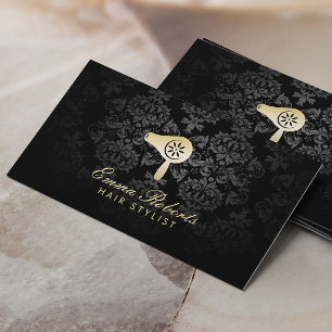 Goldblume-Dröhn-Logo für den Haarsalon Elegante Da Visitenkarte