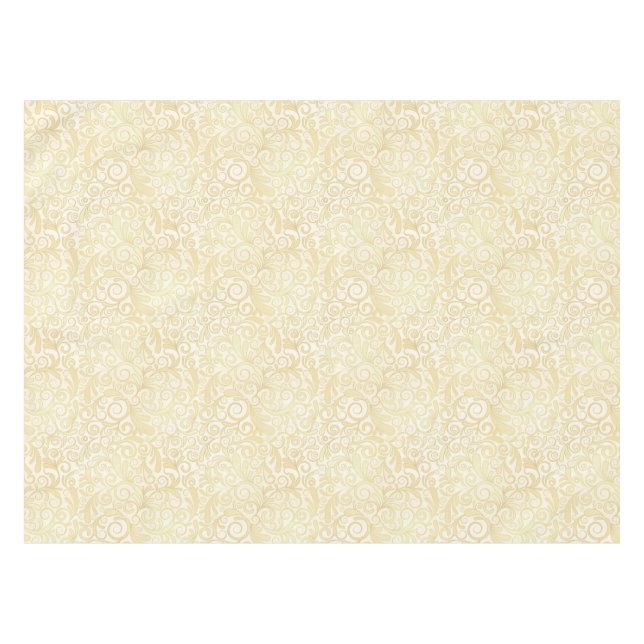 GoldblumenBlättermuster Tischdecke (Vorderseite (Horizontal))