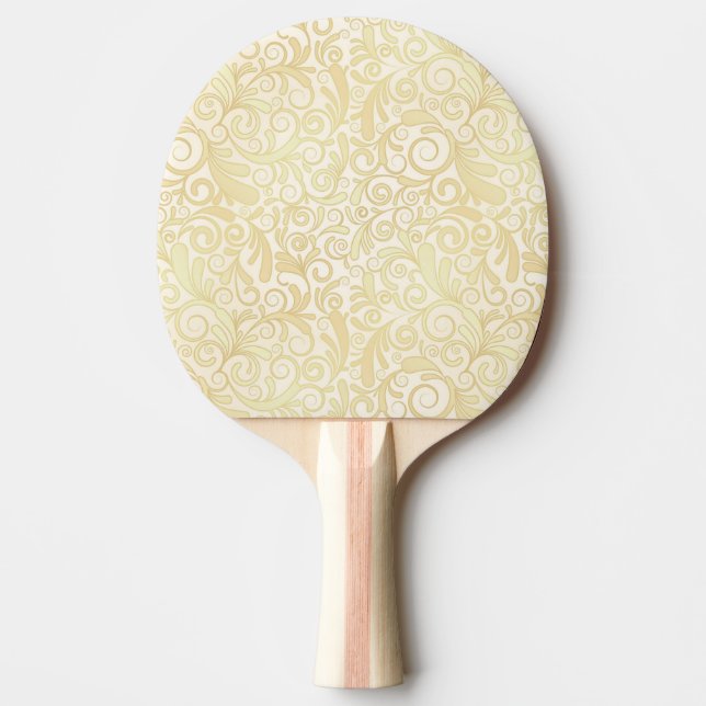 GoldblumenBlättermuster Tischtennis Schläger (Vorderseite)