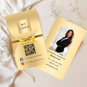 Goldbogen-Foto-Qr-Social-Media Visitenkarte