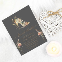 Goldboho stiletto Schuhbridal Einladung