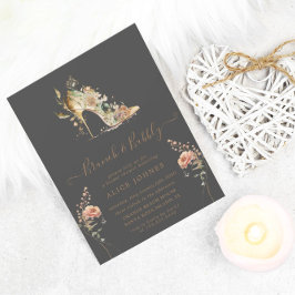 Goldboho stiletto Schuhbridal Einladung