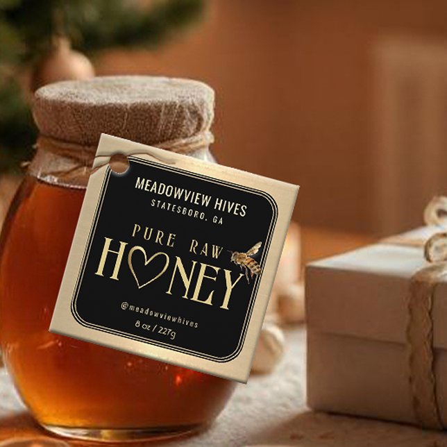 Goldboreded Honey Hangtag Herzbiene Geschenkanhänger (Von Creator hochgeladen)
