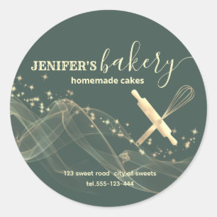 Goldbrasse für Feiertage Runder Aufkleber