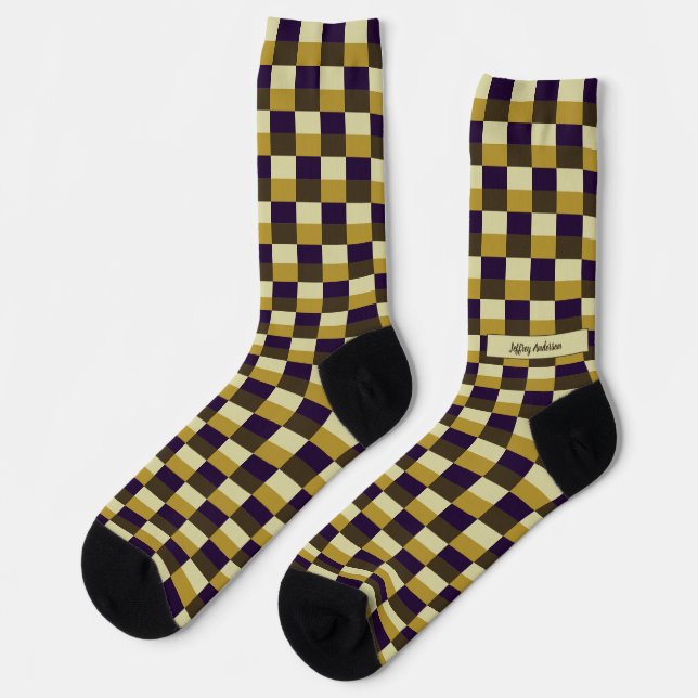 Goldbraune Farbgebung Socken (Linkes Detail)