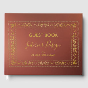 Goldbrauner Vintager Rahmen Gästebuch