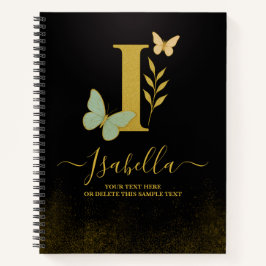 Goldbrief-I-Butterfly-Notebook-Abdeckung Notizbuch