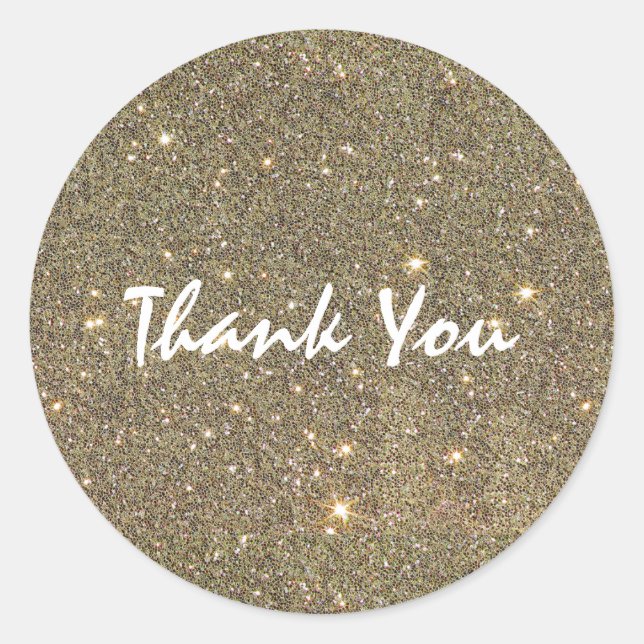 Goldbronze Glitzer Sparkle Glam Party Sticker (Vorderseite)