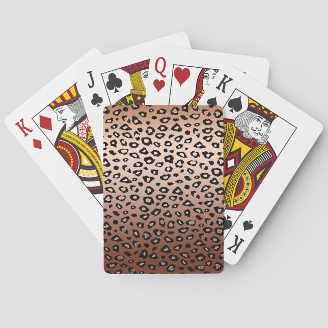 Goldbronzeleopard-Druck Spielkarten (Rückseite)