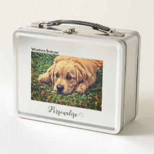 GoldBrown Haustier Hund Woofter Urlaub Custom Koff Metall Brotdose