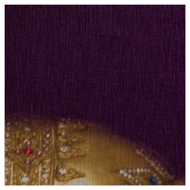Goldbuddha in lila stoff (Muster)