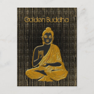 Goldbuddha Postkarte