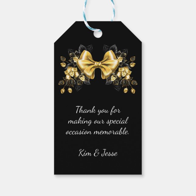 Goldbug mit Orchideen Geschenkanhänger (Rückseite)