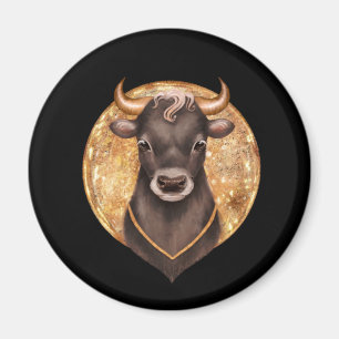 Goldbulle, niedlicher Stier 2021, Jahr des Ochsen Magnet