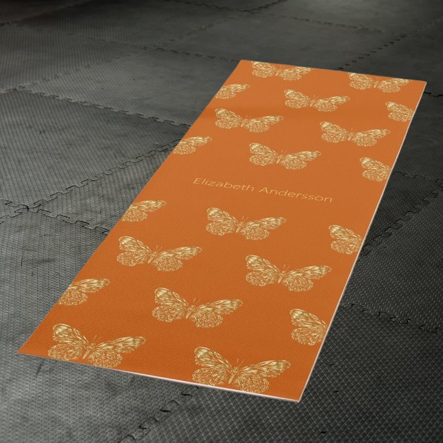 Goldbuttername Burnt orange Yogamatte (Von Creator hochgeladen)