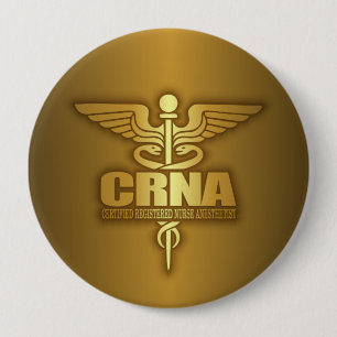 GoldCaduceus (CRNA) Button