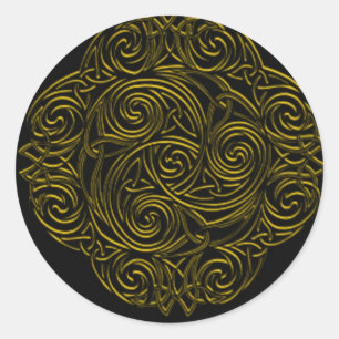 Goldceltic-Emblem Runder Aufkleber