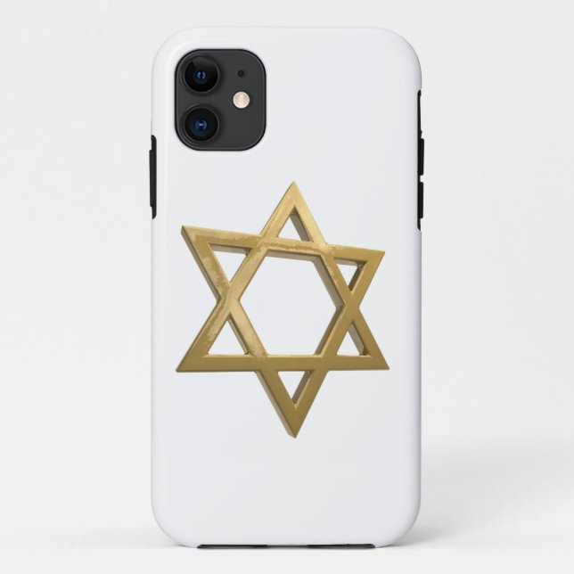 Goldchanukkah Davidsstern Case-Mate iPhone Hülle (Rückseite)