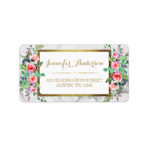 Goldchic-Marmor-schöne BlumenRosen