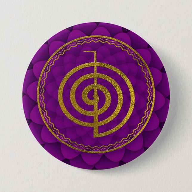 GoldChoku Rei Symbol auf Lotos Button (Vorderseite)