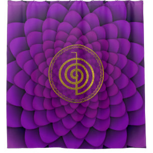 GoldChoku Rei Symbol auf Lotos Duschvorhang