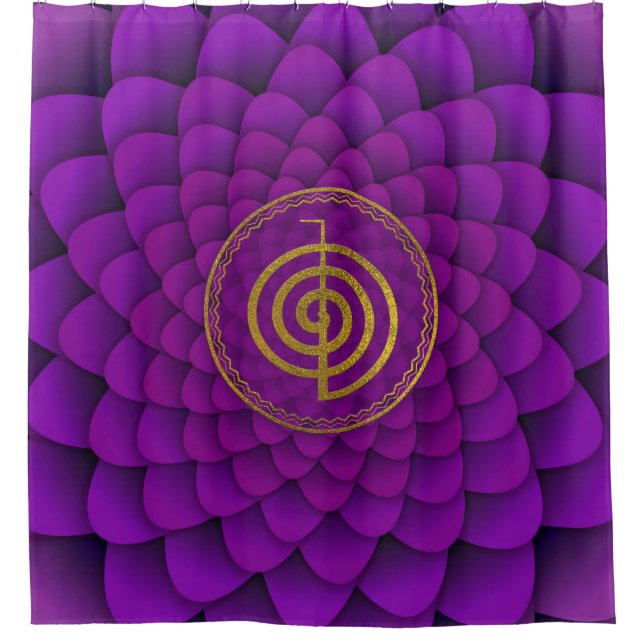 GoldChoku Rei Symbol auf Lotos Duschvorhang (Vorderseite)
