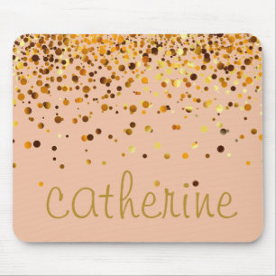 Goldconfetti-Glitzer-goldene Imitat-Folie Glittery Mousepad