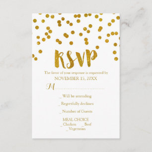 Goldconfetti-Hochzeit UAWG Karten