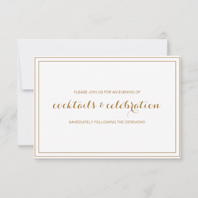 Goldconfetti-Hochzeits-Einladungs-Empfangs-Karte Einladung (Vorderseite)