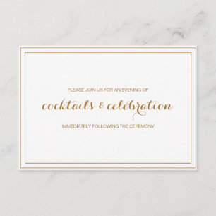 Goldconfetti-Hochzeits-Einladungs-Empfangs-Karte Einladung