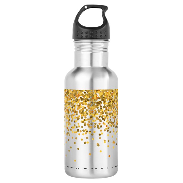 GoldConfetti personalisiert Trinkflasche (Vorderseite)